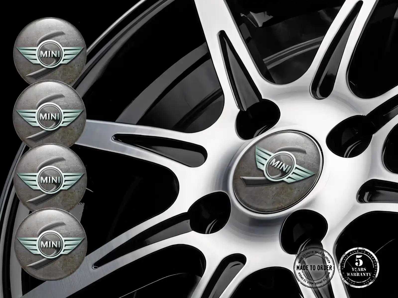 Mini Cooper Pegatinas de Aro para Autos Logos de Cúpula Elegante